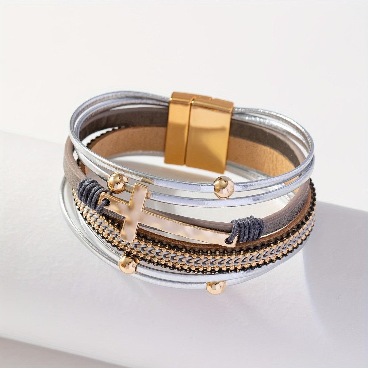 Multi-Strand Cross Bracelet