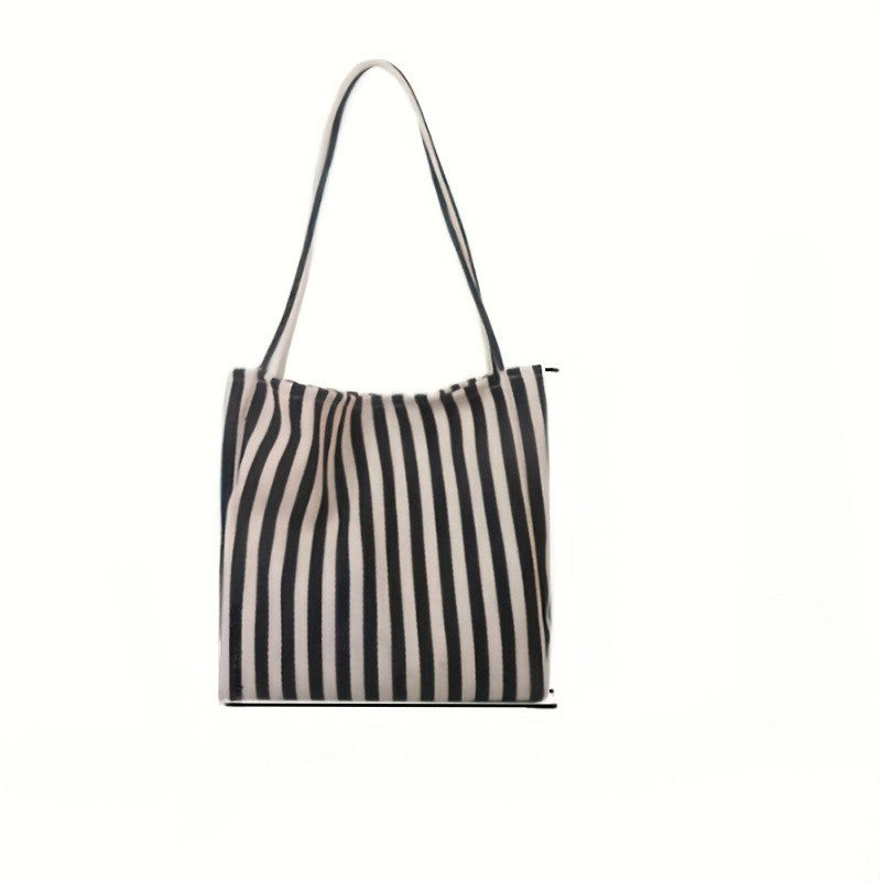 Striped Woven Tote