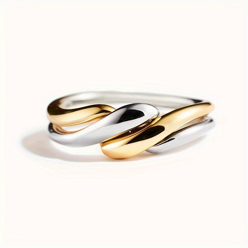 Dual-Tone Twisted Ring