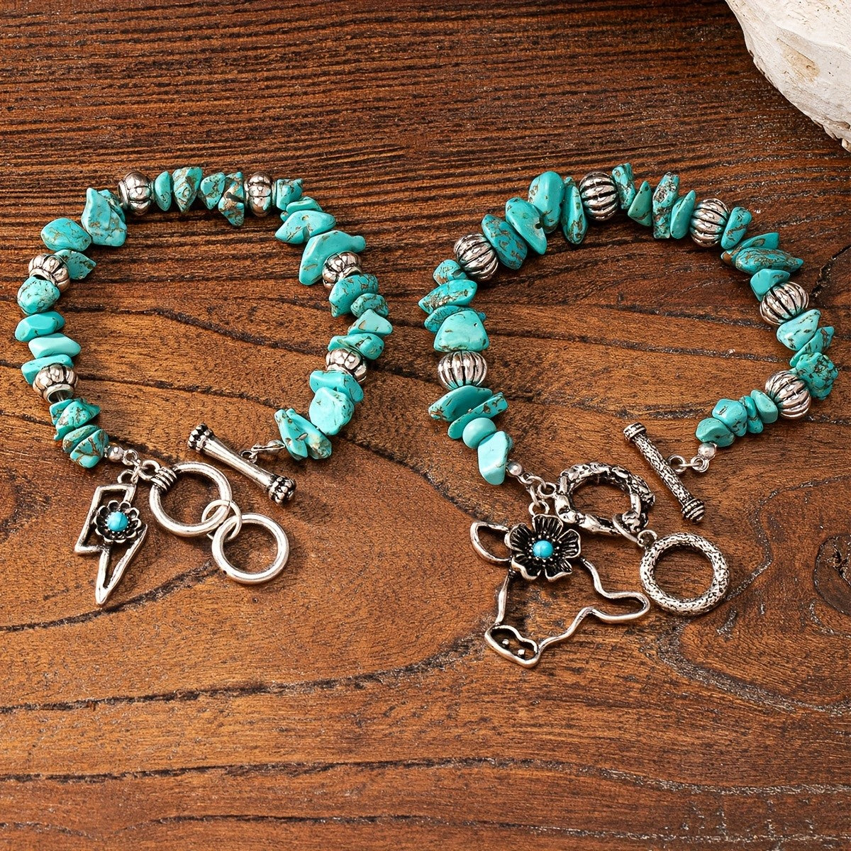 Turquoise Cowgirl Charm Bracelet