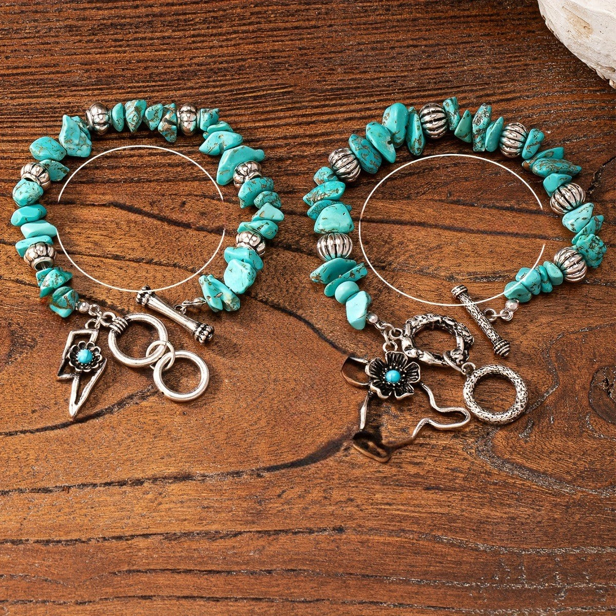 Turquoise Cowgirl Charm Bracelet