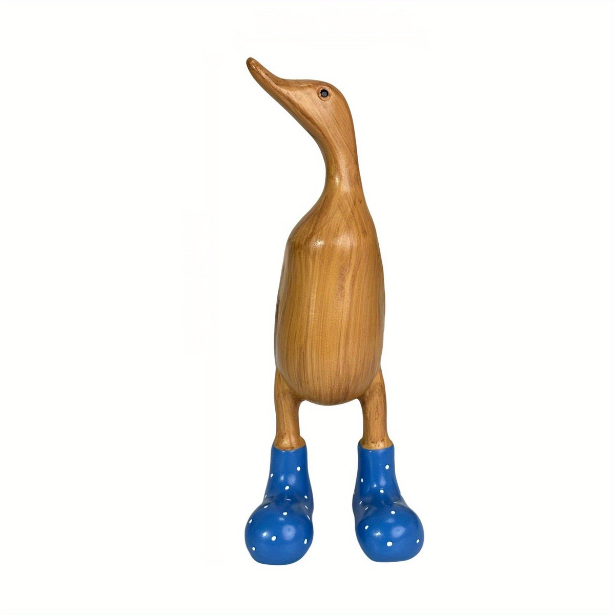 Wooden Duck Figurine With Boots