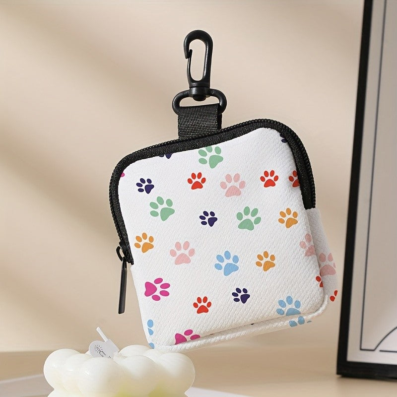 Colorful Paw Print Coin Purse