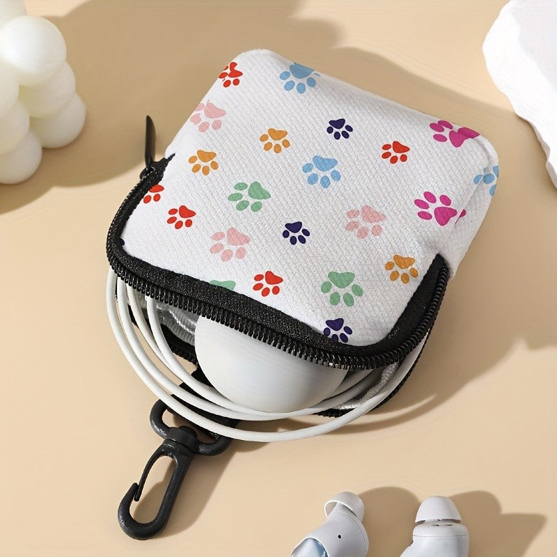 Colorful Paw Print Coin Purse