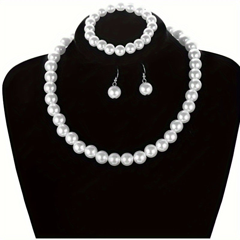 Faux Pearl Jewelry Set