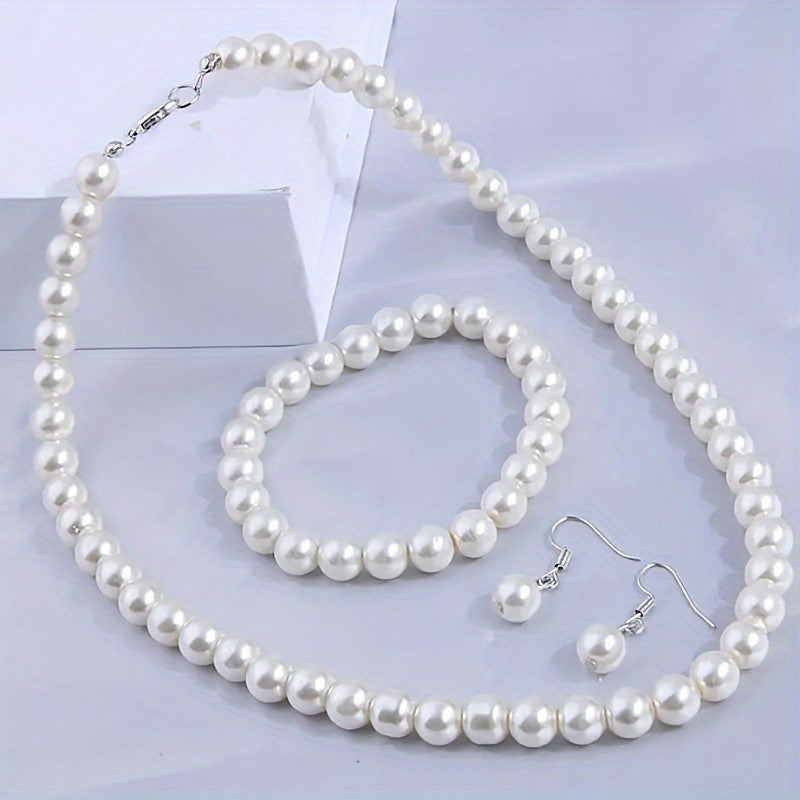 Faux Pearl Jewelry Set