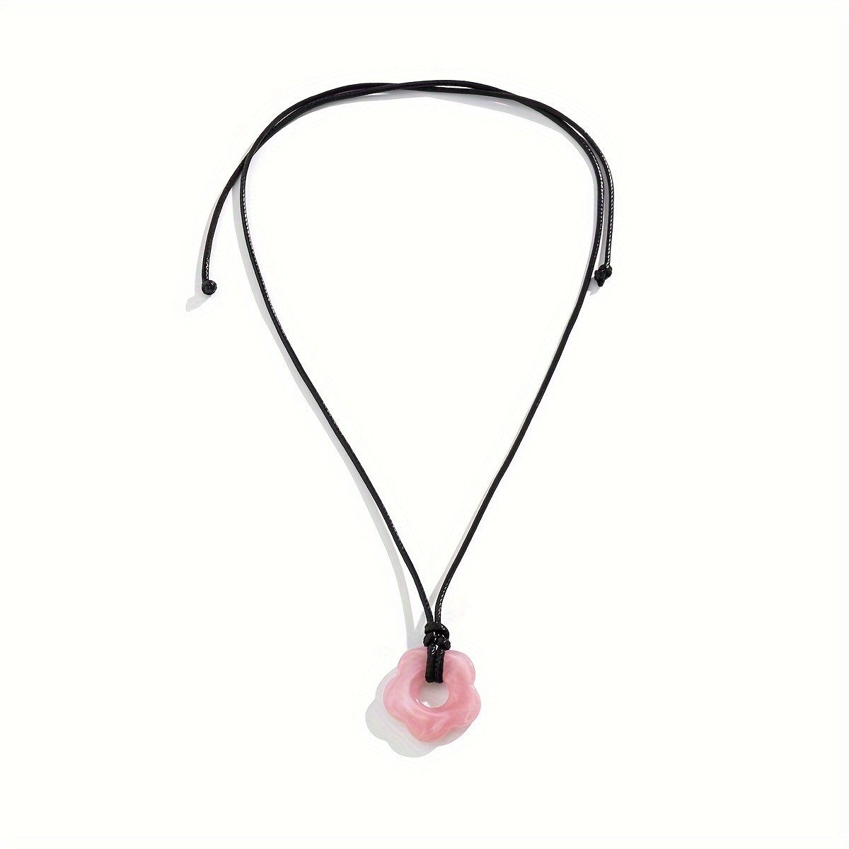 Resin Flower Cord Necklace