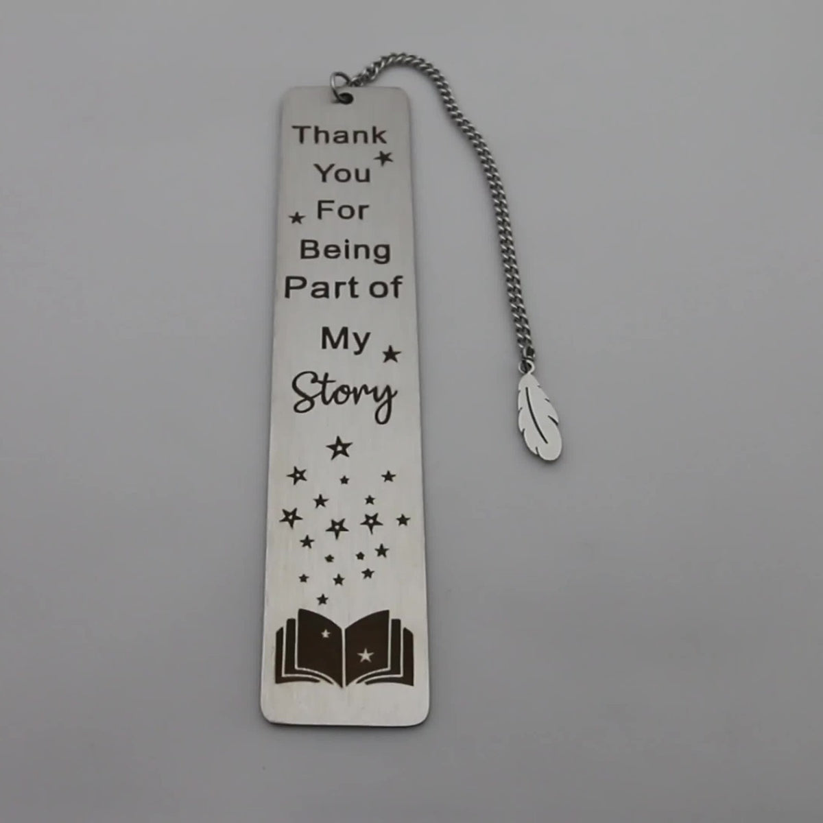 Book & Feather Bookmark