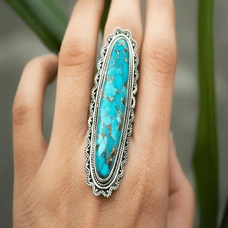 Turquoise Mosaic Statement Ring