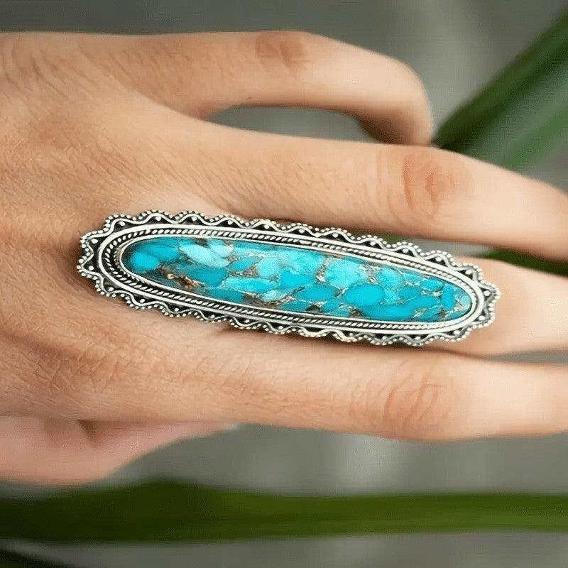 Turquoise Mosaic Statement Ring