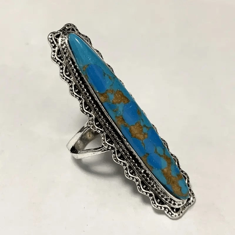 Turquoise Mosaic Statement Ring