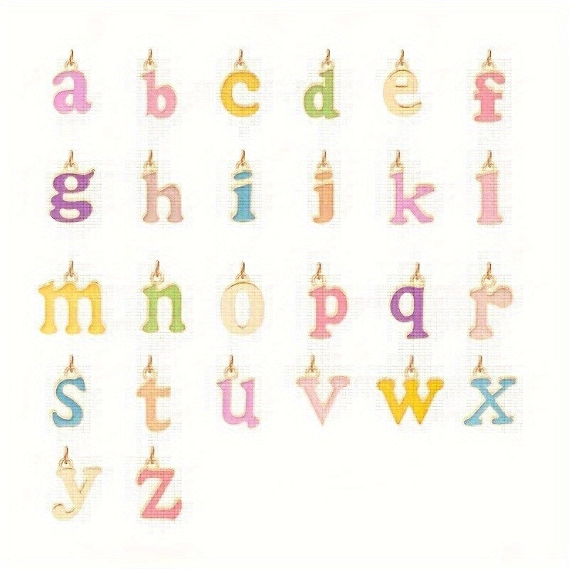 Colorful Alphabet Pearl Necklace