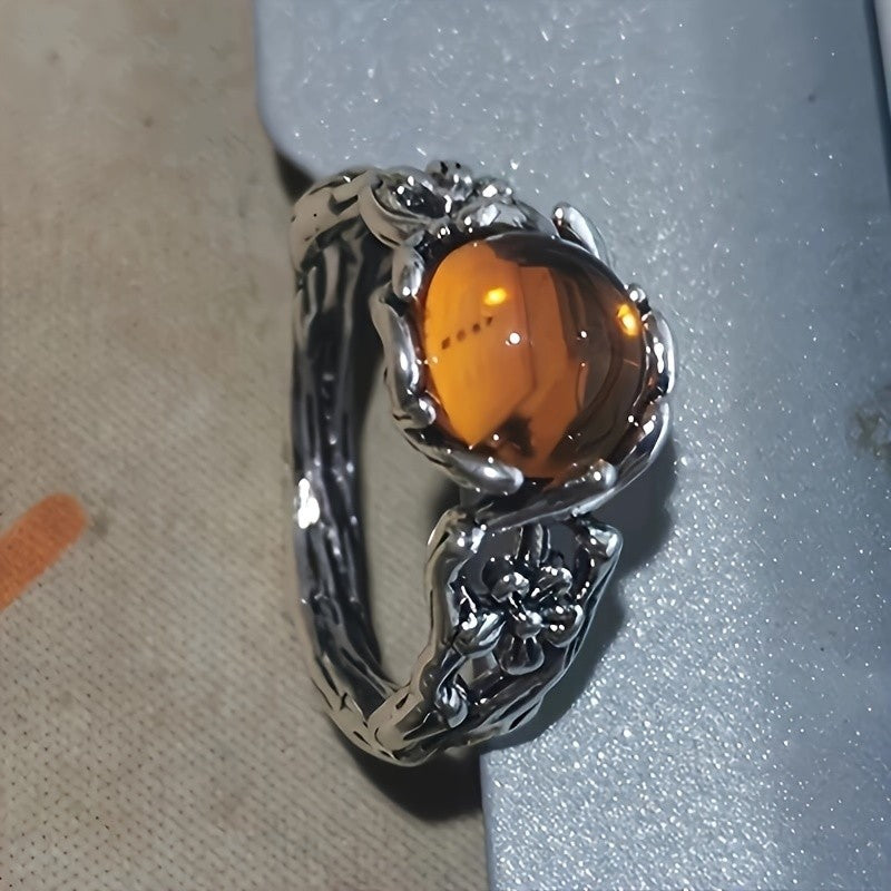 Amber Vine Wrap Ring