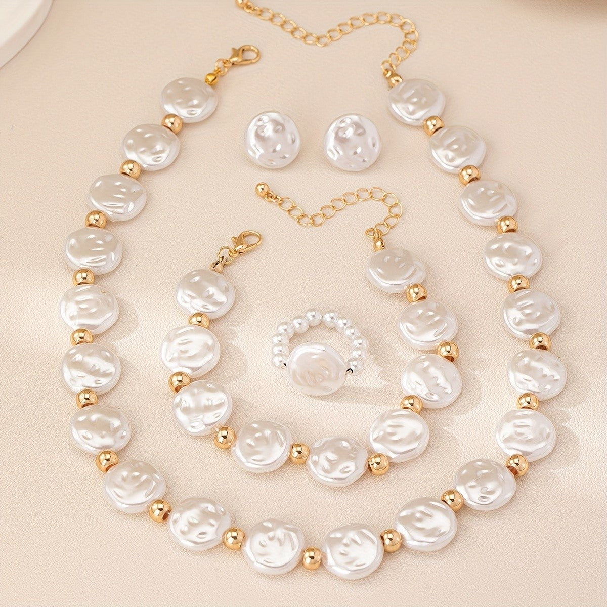 Irregular Pearl Jewelry Set