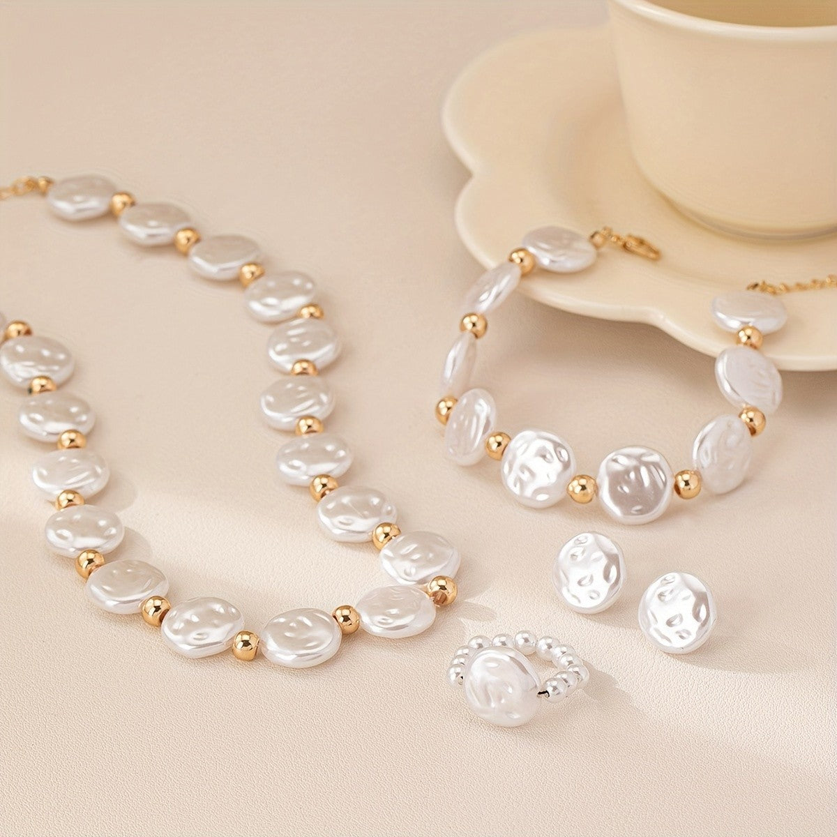 Irregular Pearl Jewelry Set