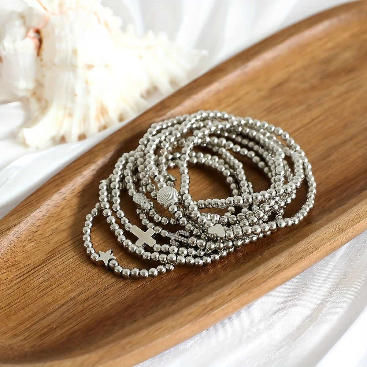 Symbolic Charm Bead Bracelet Set
