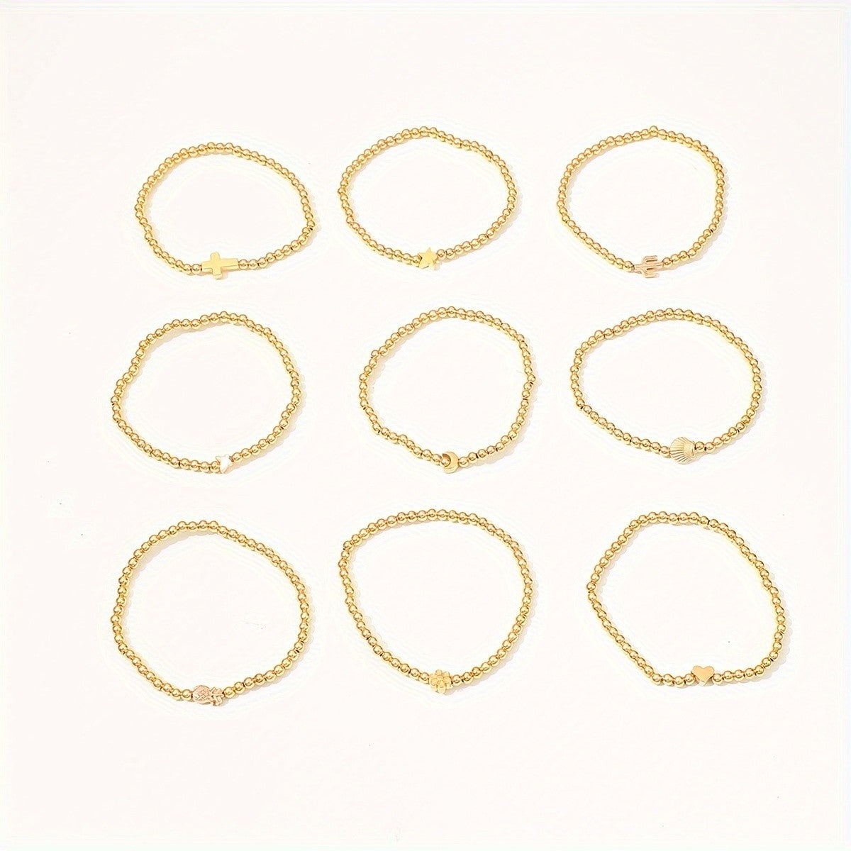 Symbolic Charm Bead Bracelet Set