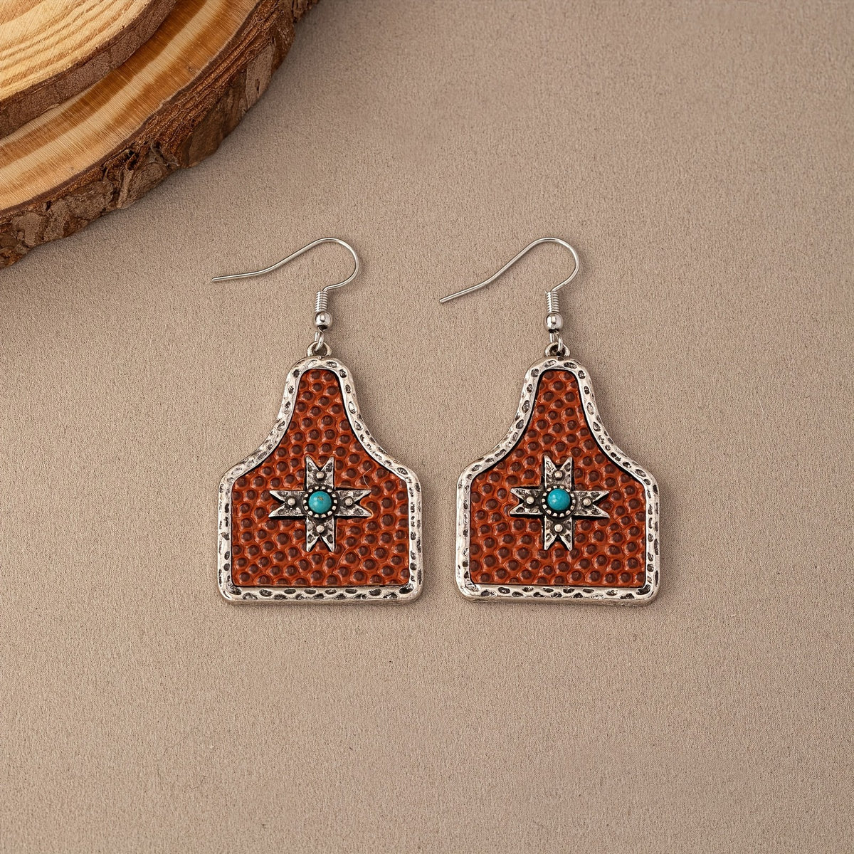 Leopard Star Geometric Earrings