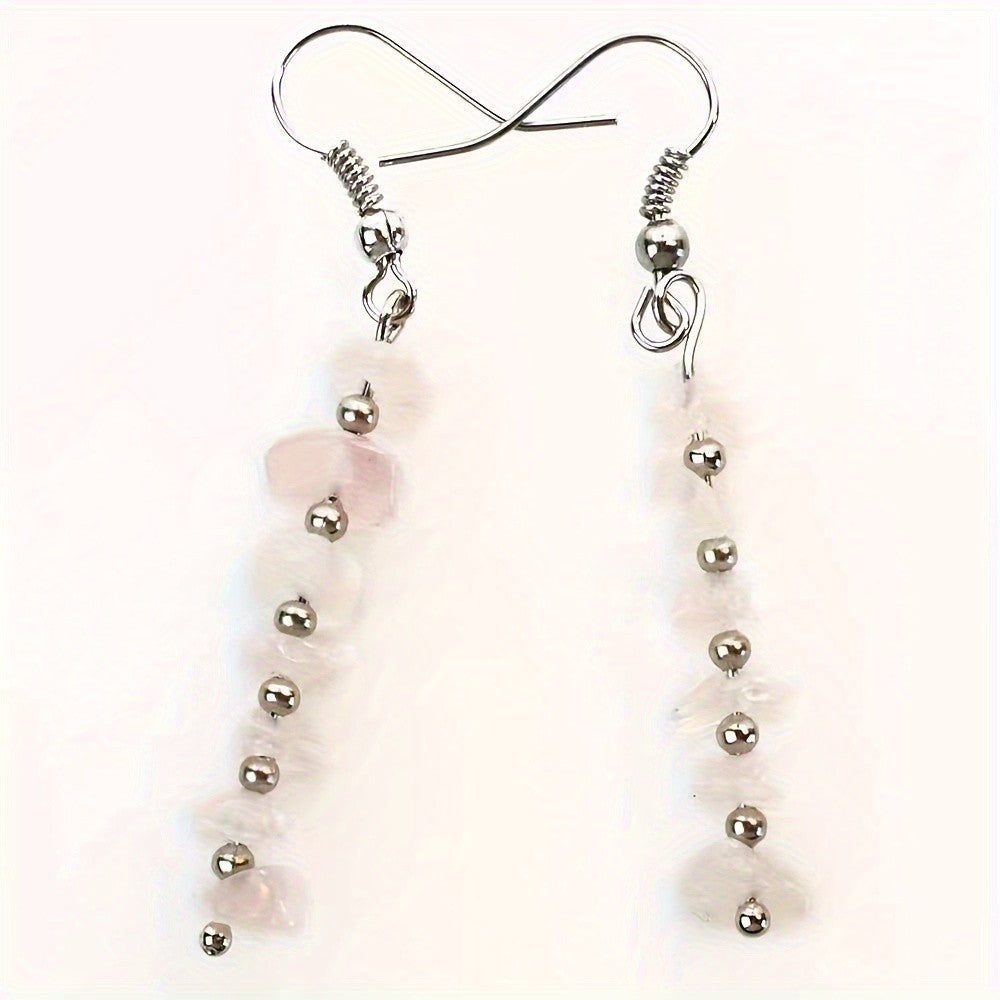 Blue Stone Drop Earrings