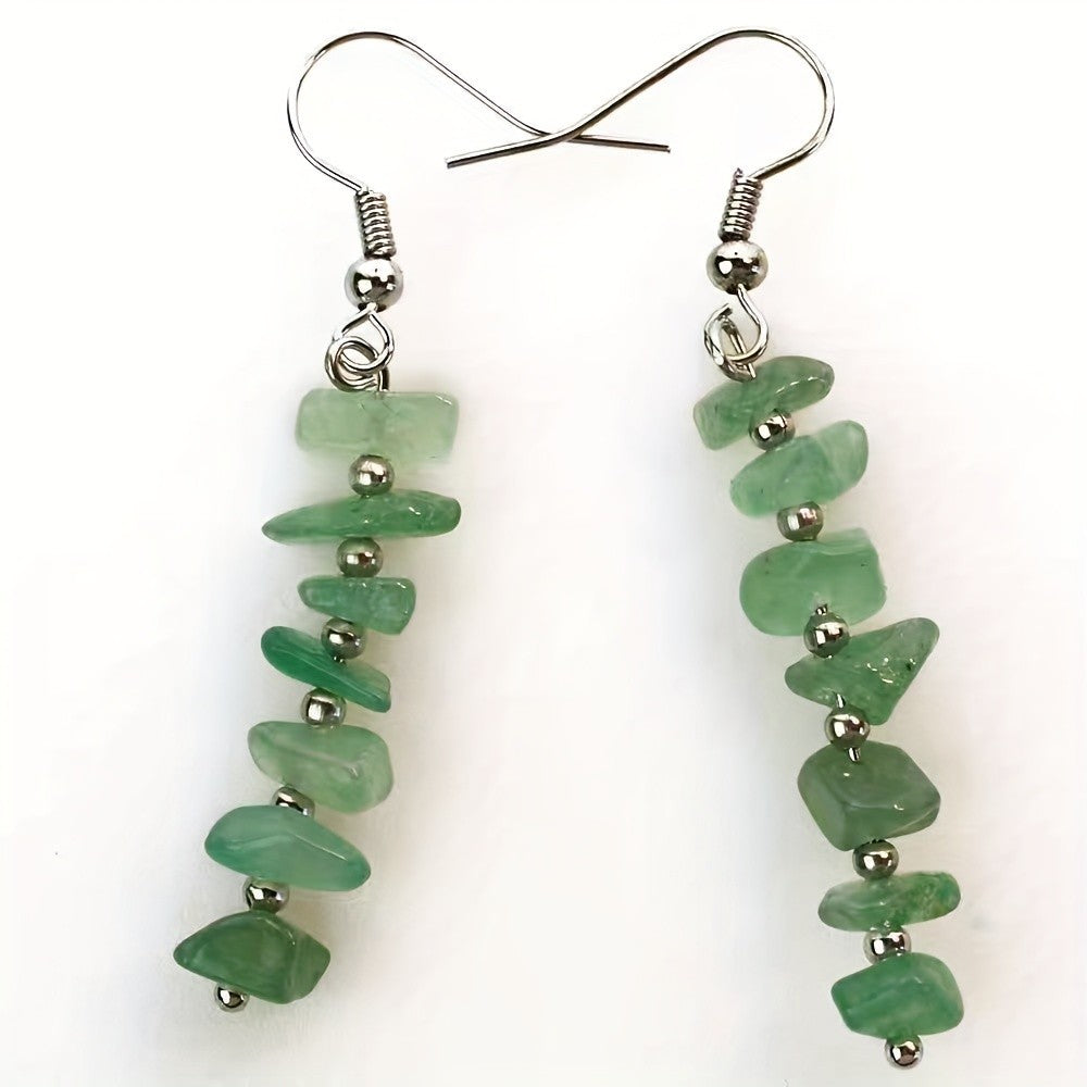 Blue Stone Drop Earrings