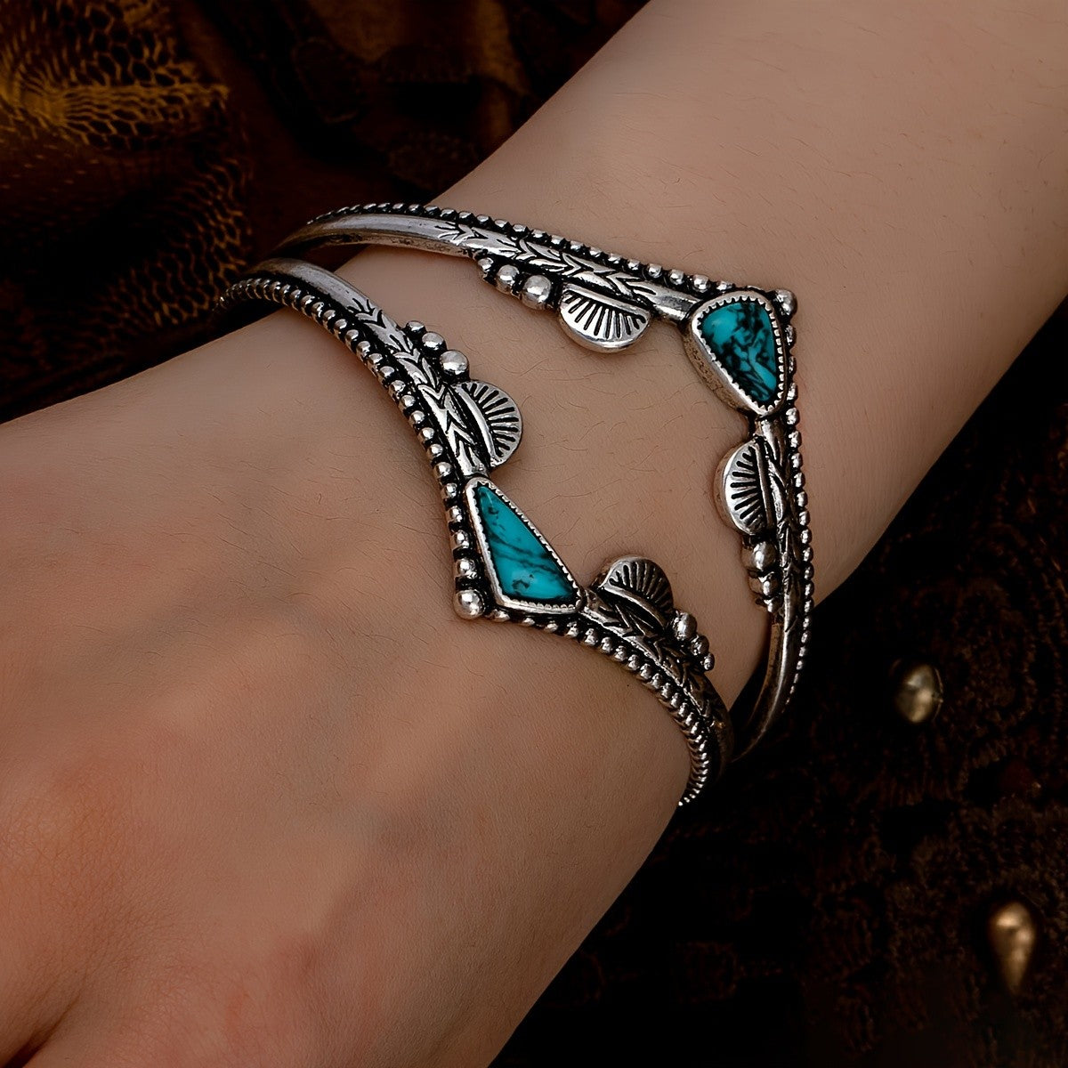 Turquoise Arrow Cuff Bracelet