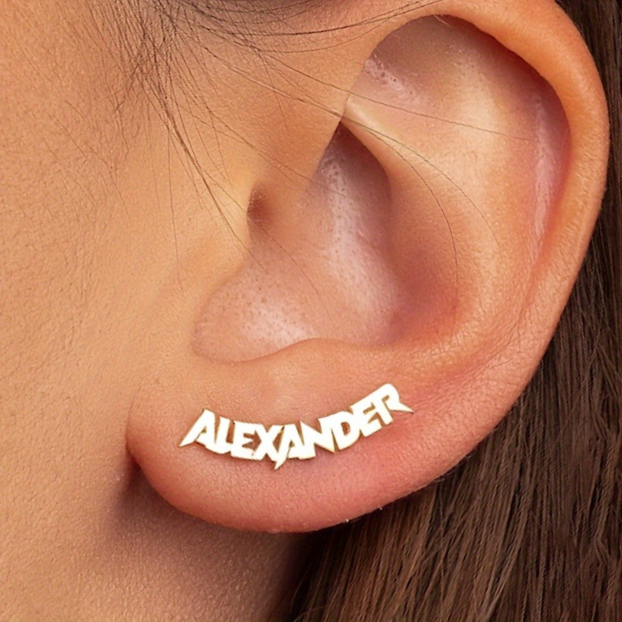 Custom Name Stud Earrings