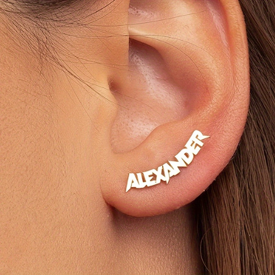 Custom Name Stud Earrings