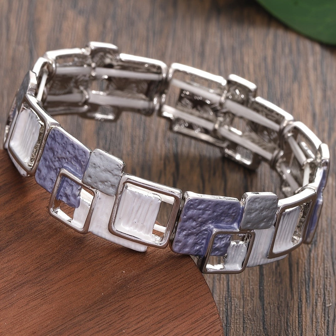 Textured Square Mosaic Bracelet