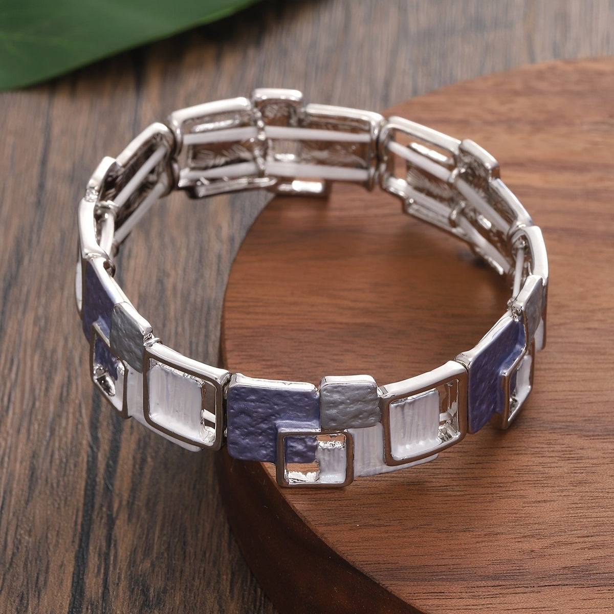 Textured Square Mosaic Bracelet