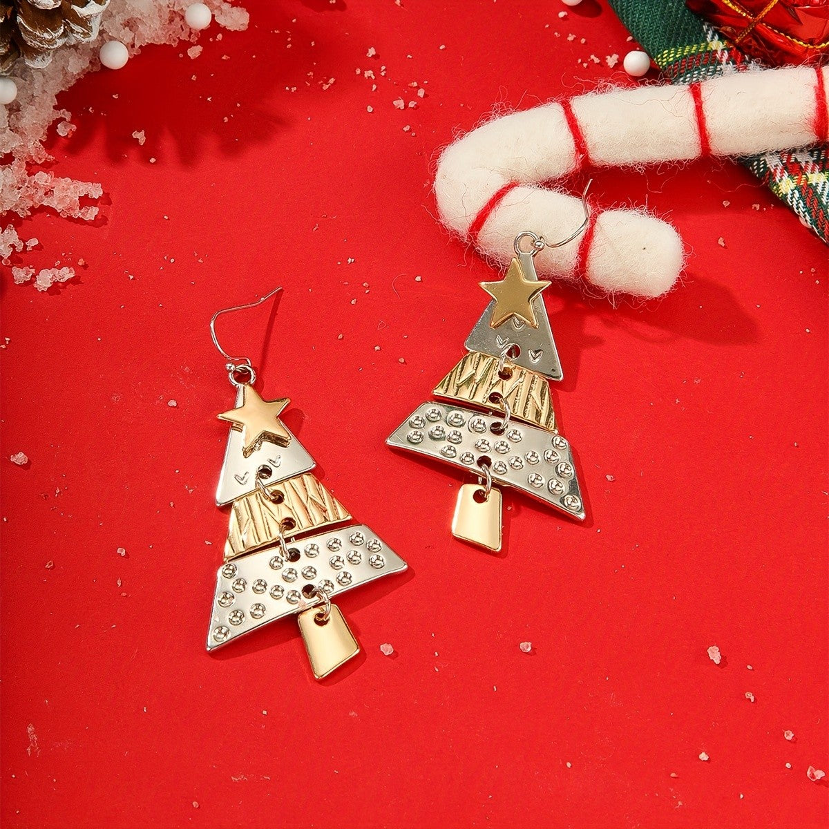 Christmas Tree Dangle Earrings