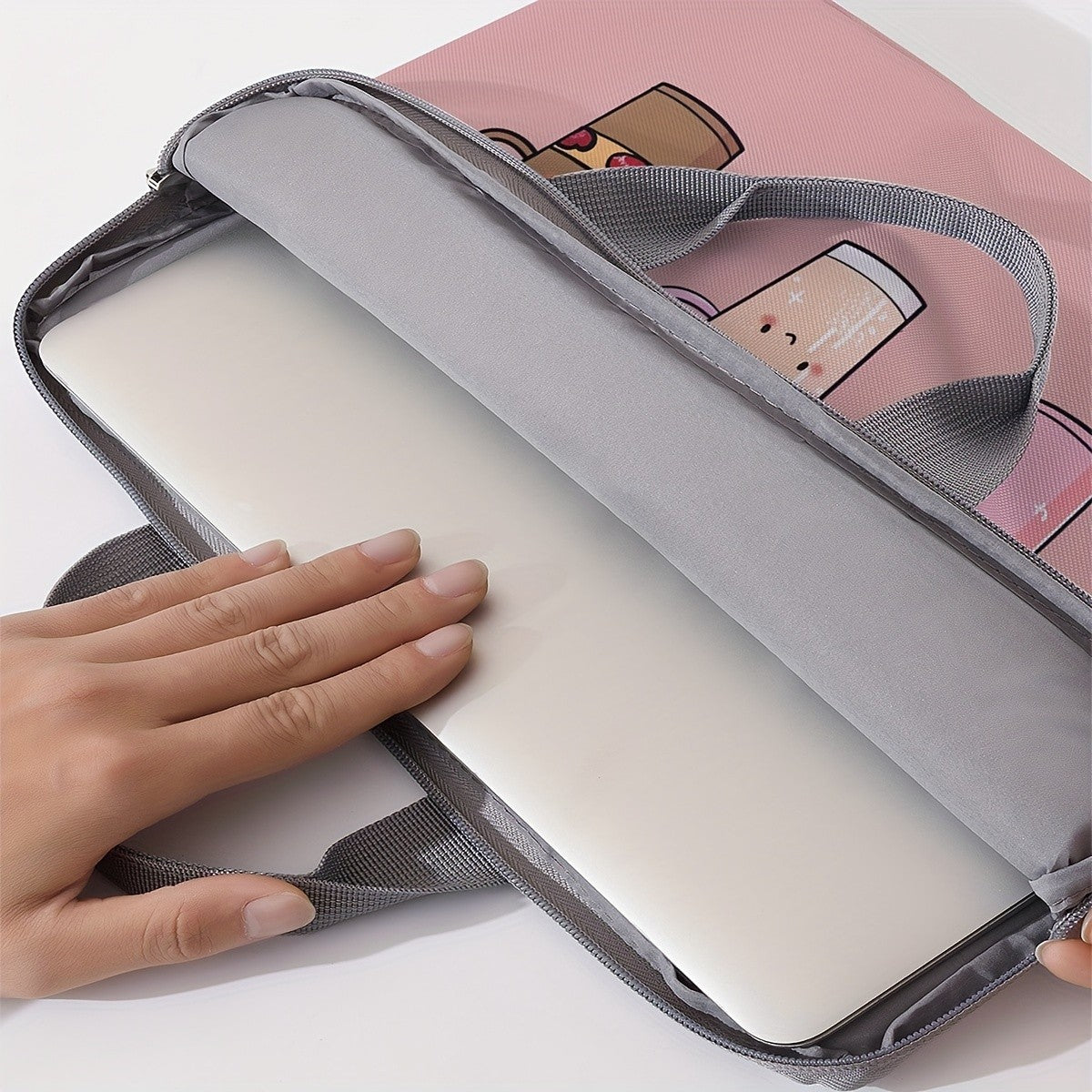 Pink Coffee Cup Laptop Sleeve