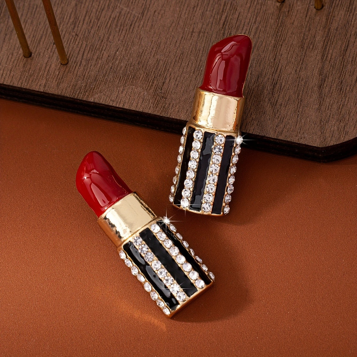 Red Lipstick Statement Earrings