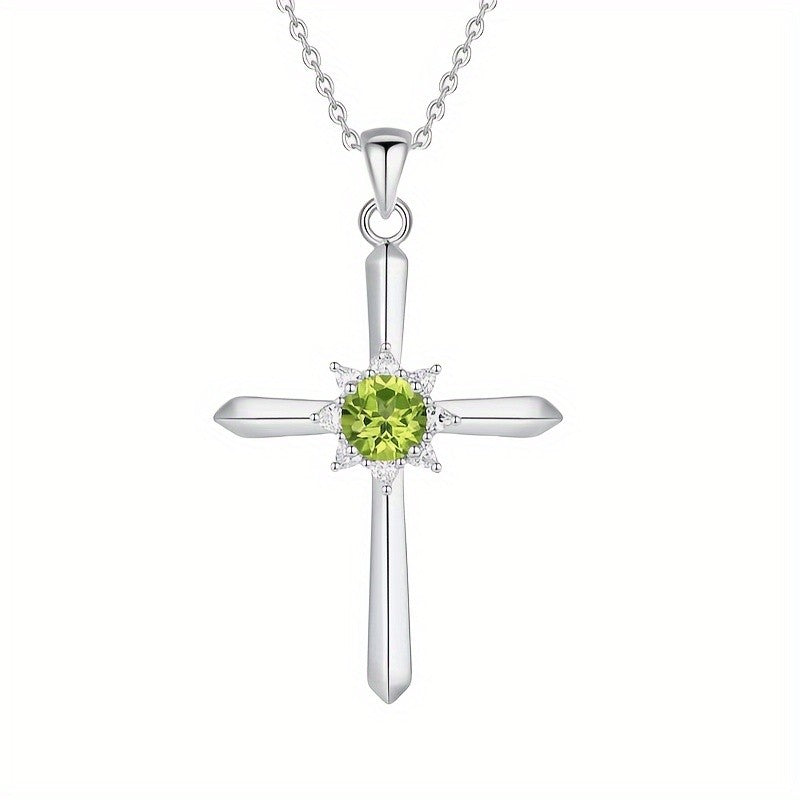 Turquoise Center Cross Necklace