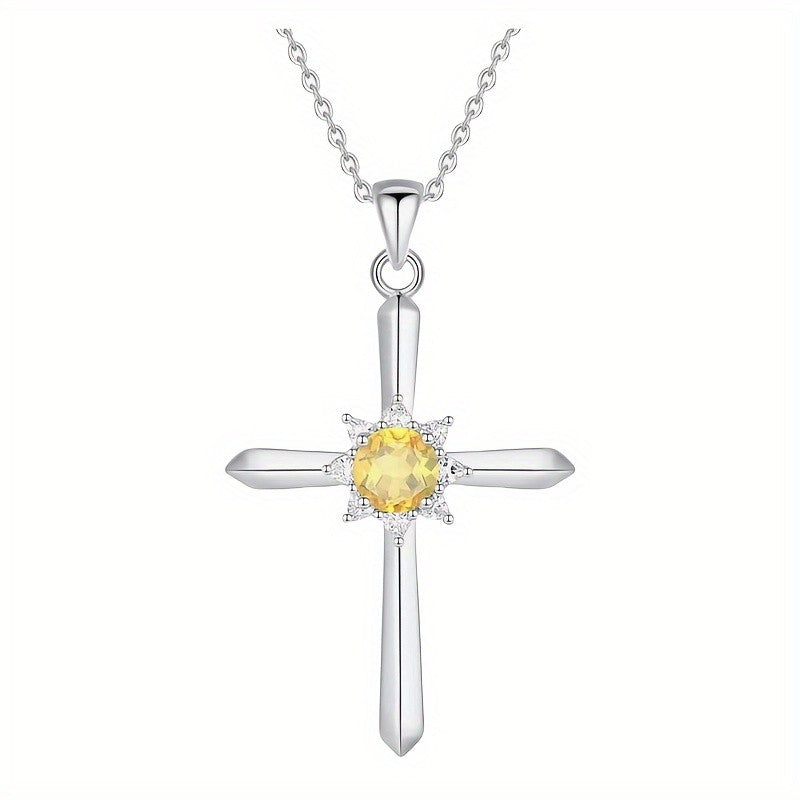 Turquoise Center Cross Necklace
