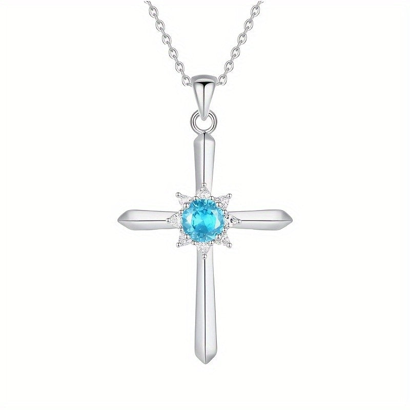 Turquoise Center Cross Necklace