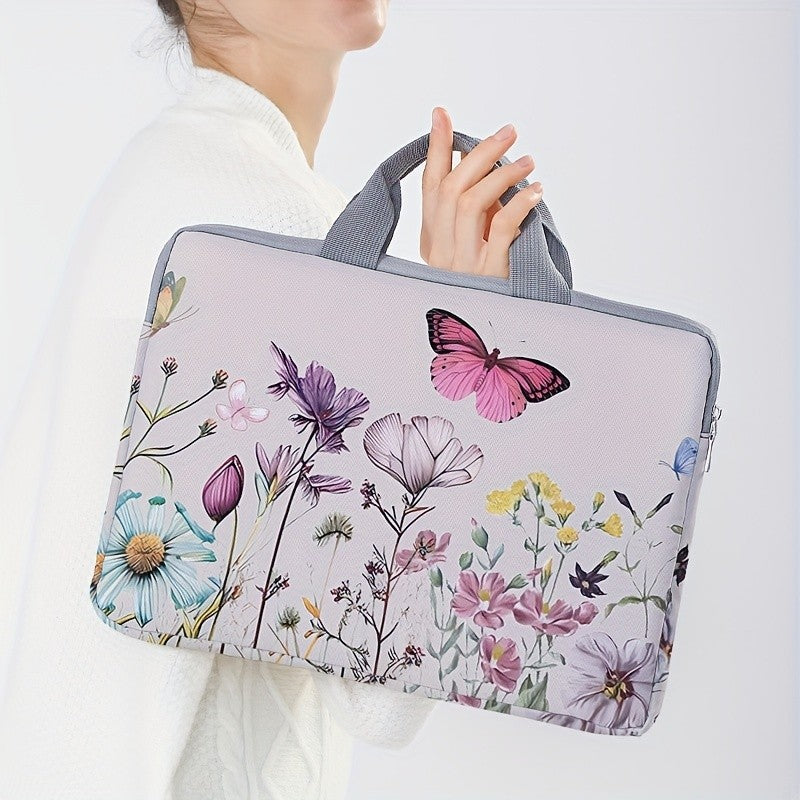 Butterfly Floral Laptop Sleeve