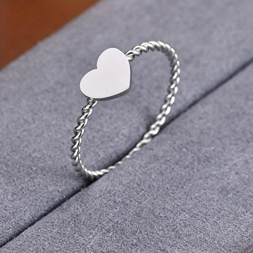 Twisted Rope Heart Ring