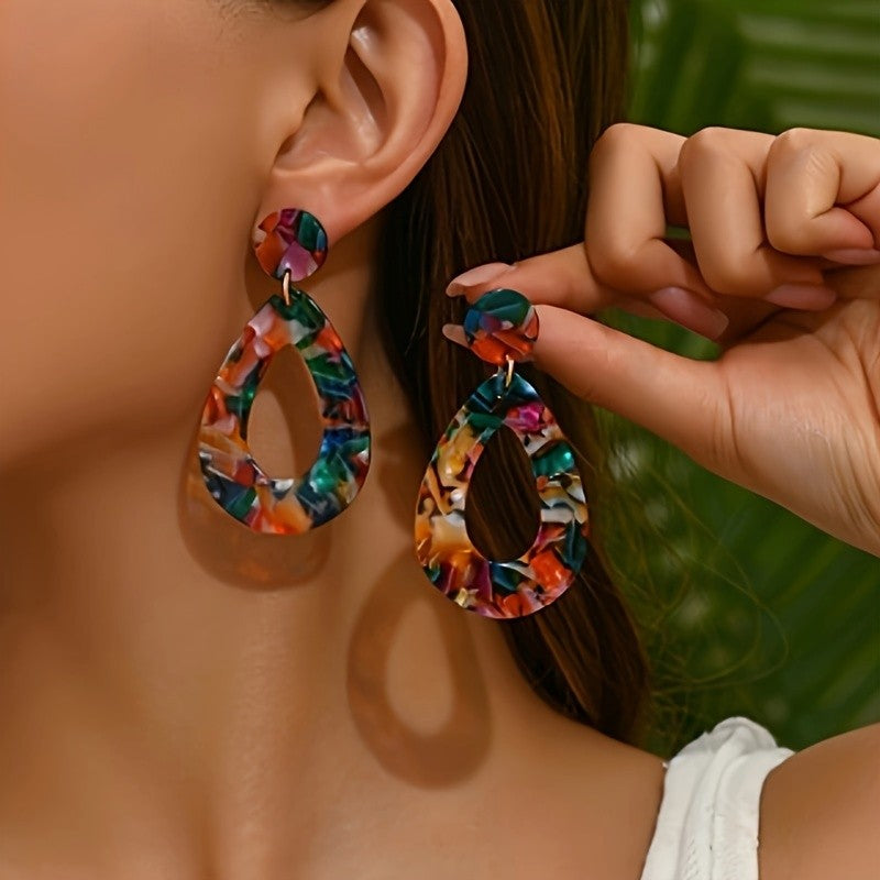 Multicolor Teardrop Earrings