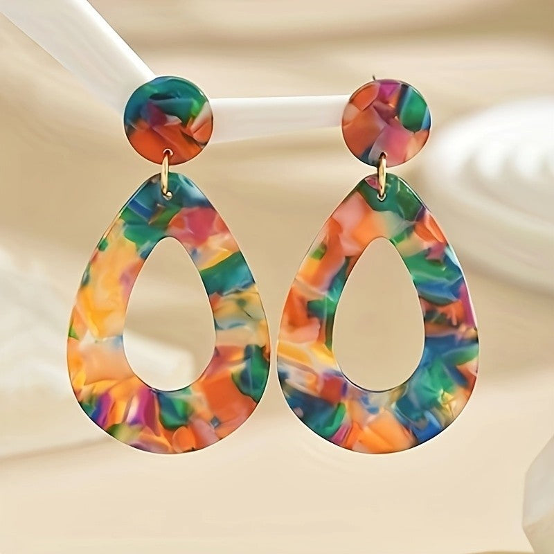 Multicolor Teardrop Earrings