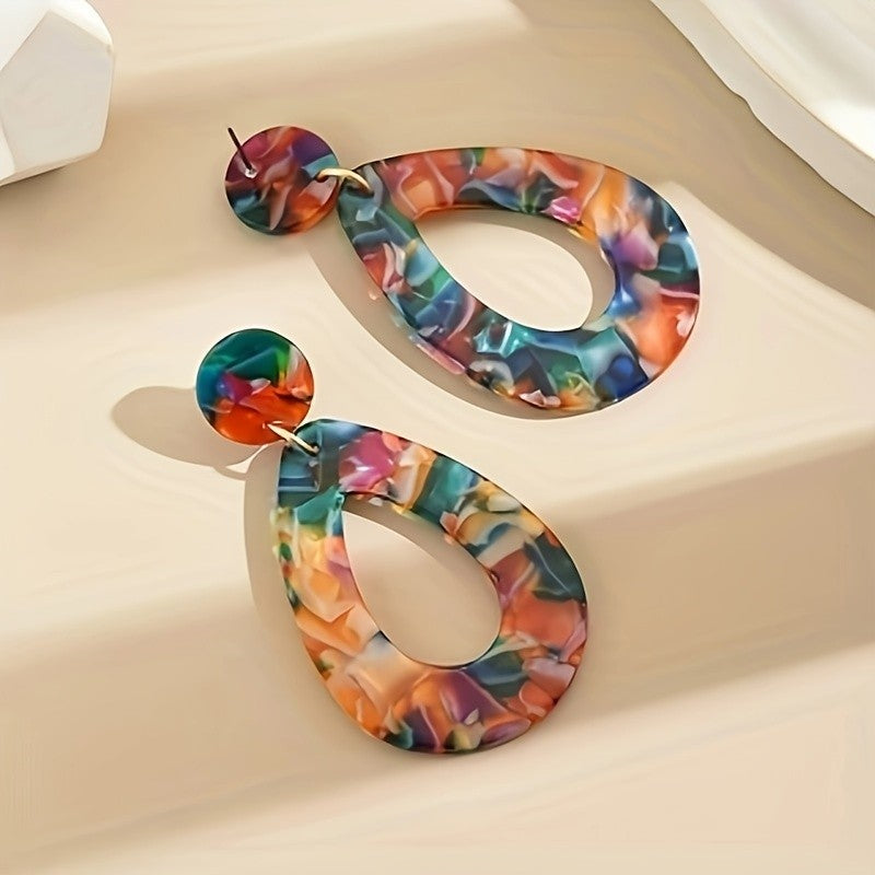 Multicolor Teardrop Earrings