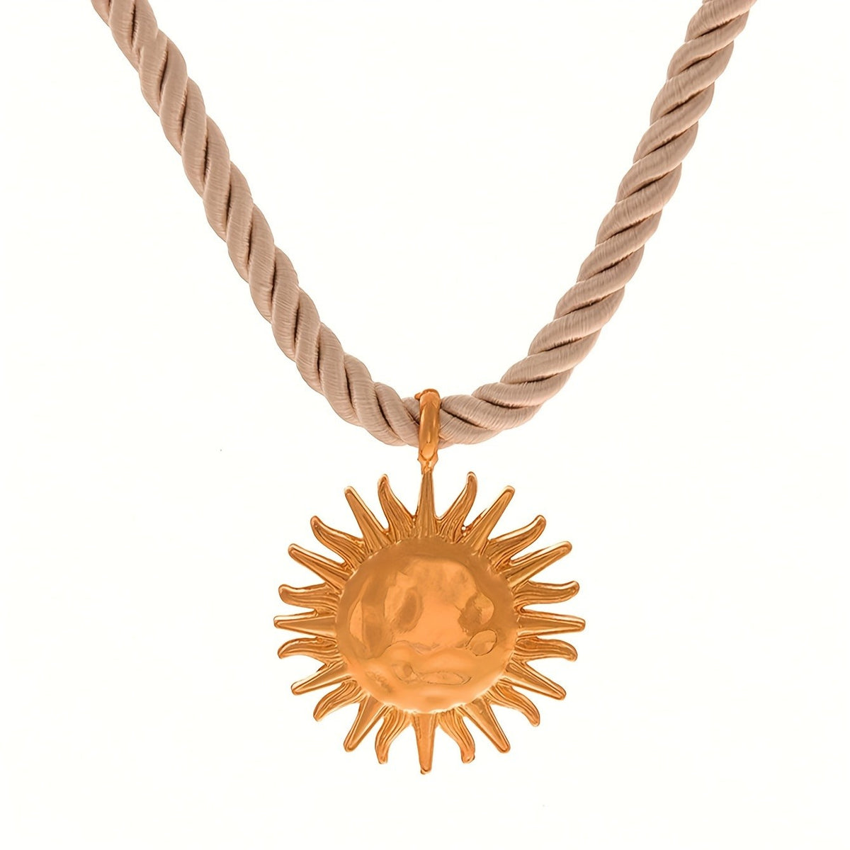 Sun Charm Pearl Necklace