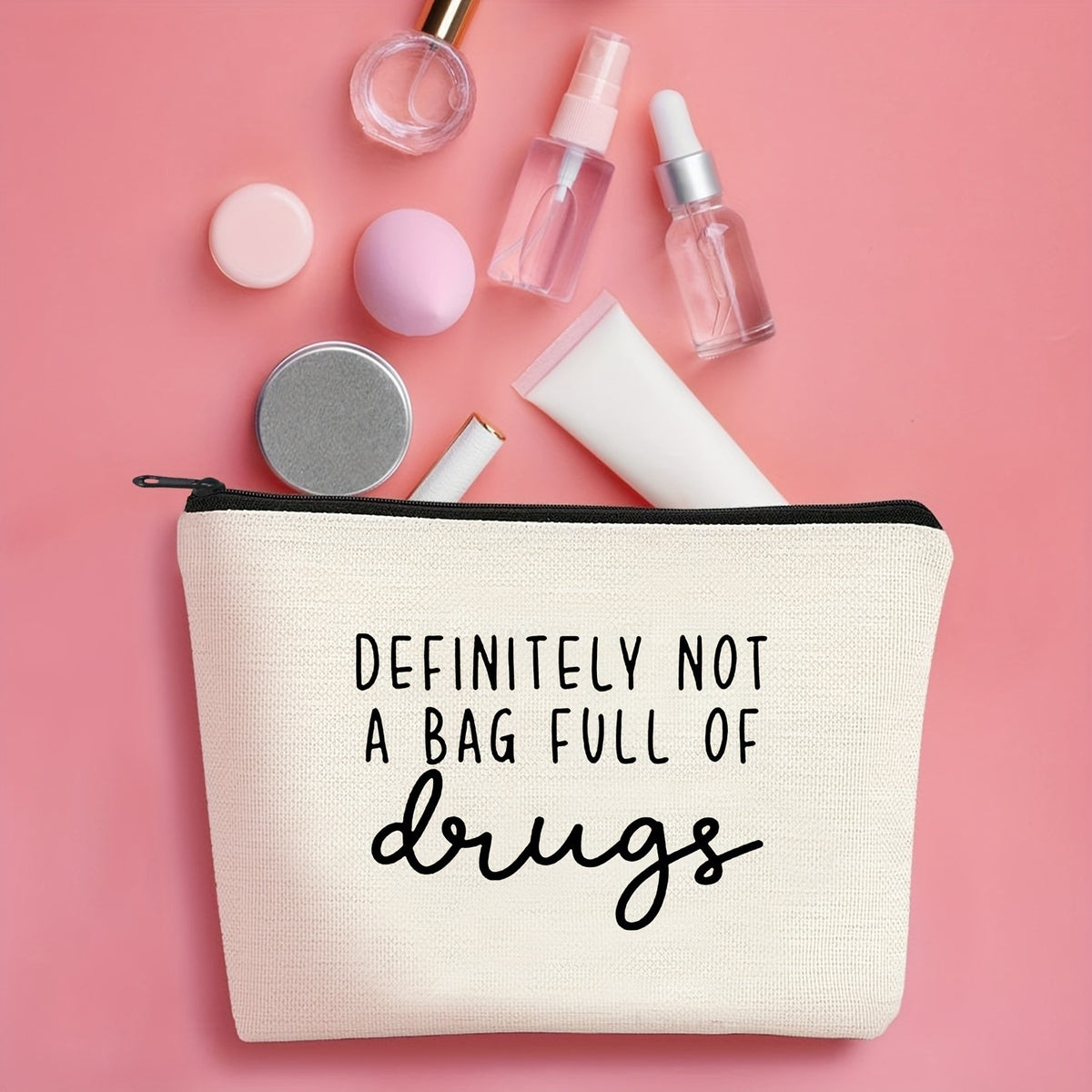 Novelty Quote Canvas Pouch