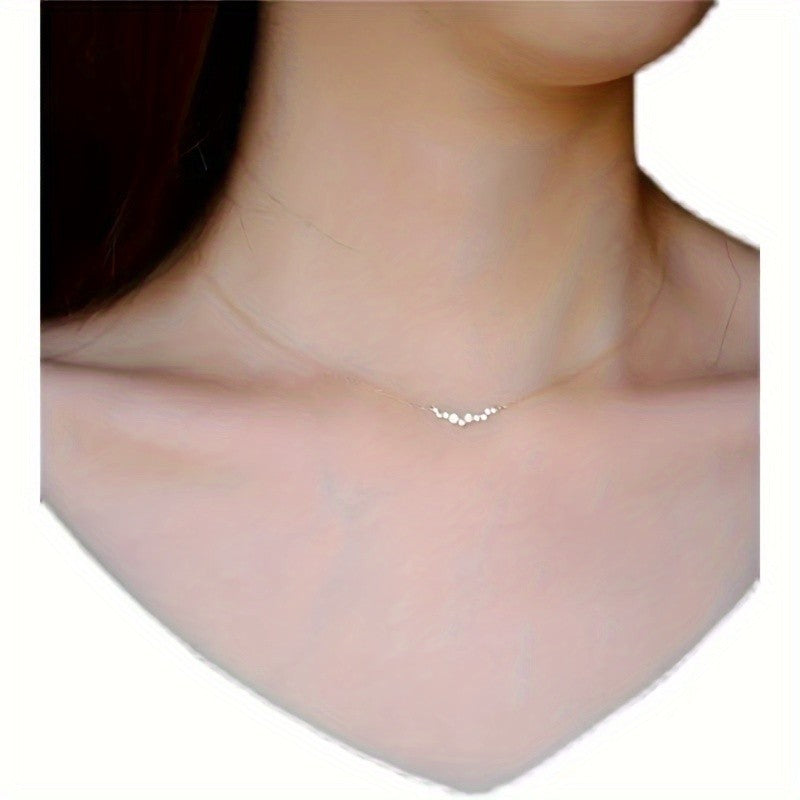 Curved Zirconia Necklace