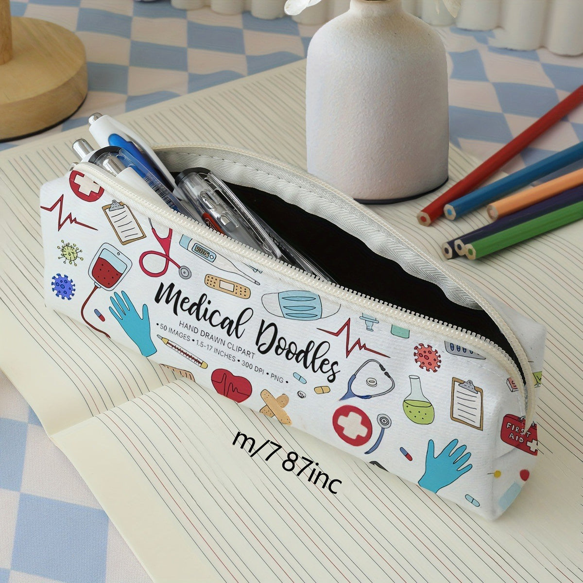 Medical Doodles Pencil Case