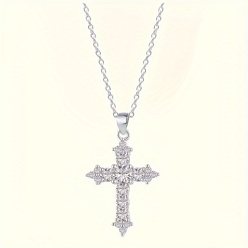 Crystal Pave Cross Necklace