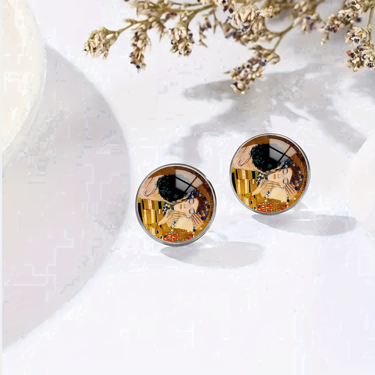 Embracing Couple Stud Earrings