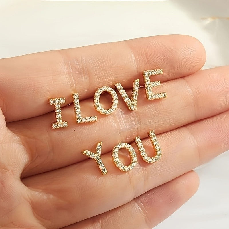 Crystal Initial Z Earrings