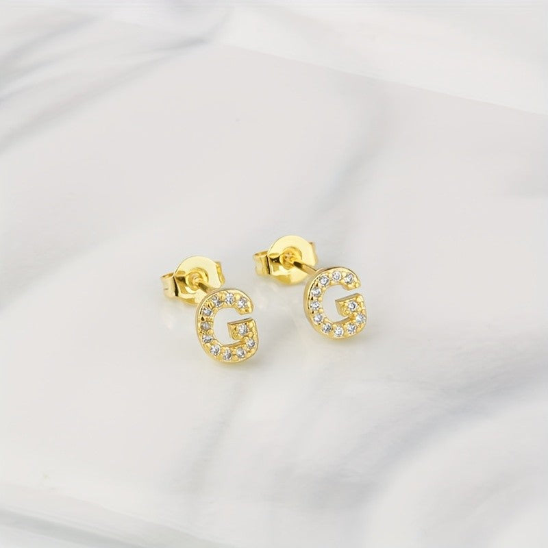 Crystal Initial Z Earrings