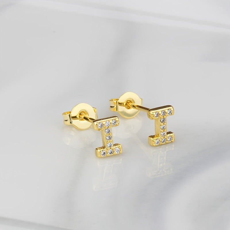 Crystal Initial Z Earrings