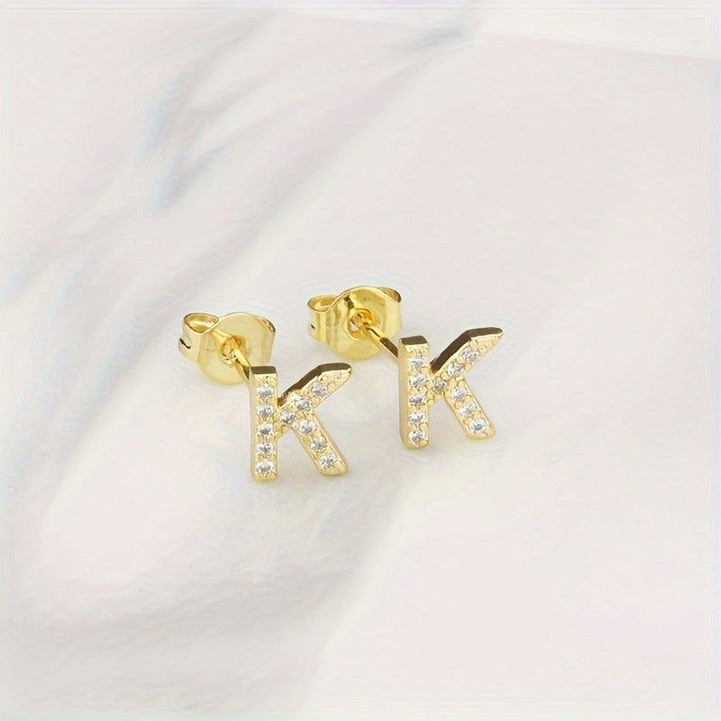 Crystal Initial Z Earrings